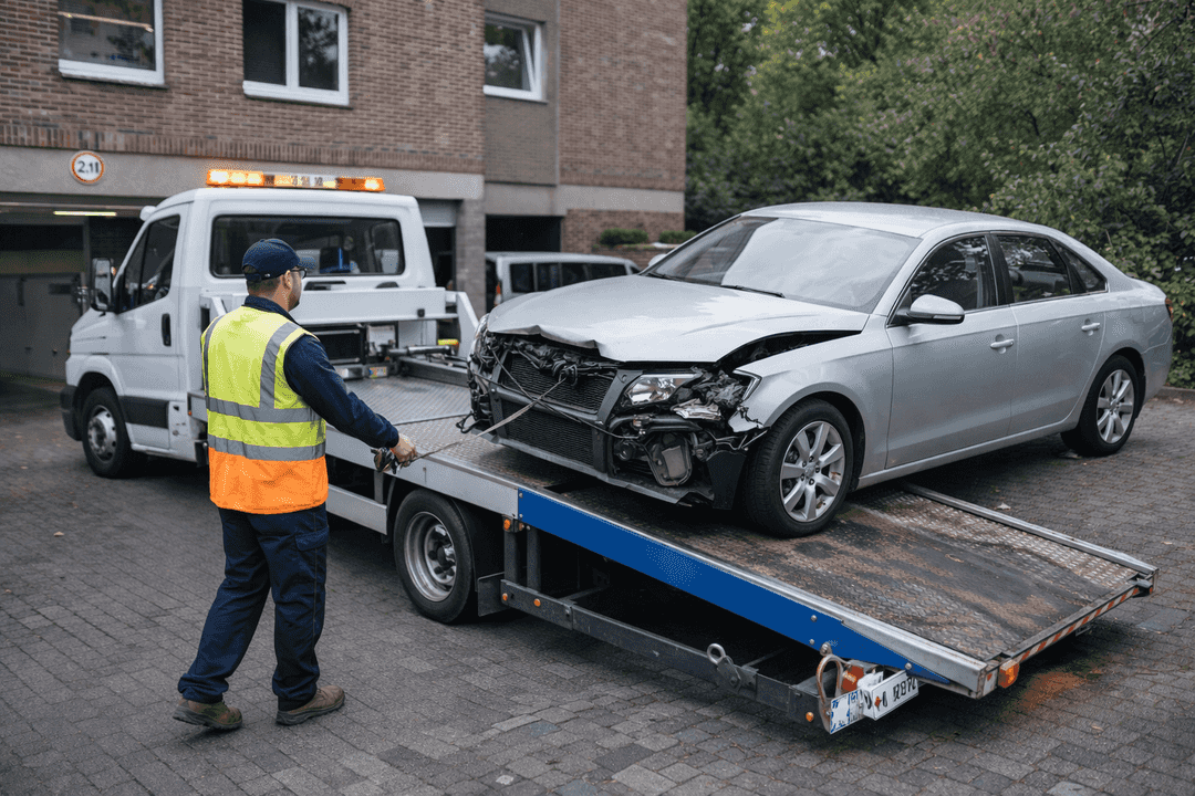 Abholung und Verladung bei der Autoverwertung Münster